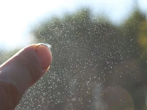 windshield pitting example