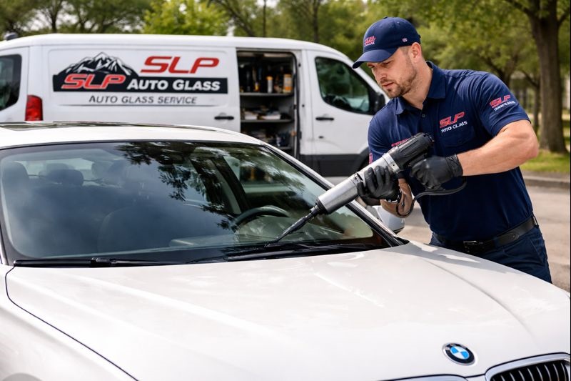 BMW windshield replacement by SLP Auto Glass with free mobile service in Lakewood and Denver CO