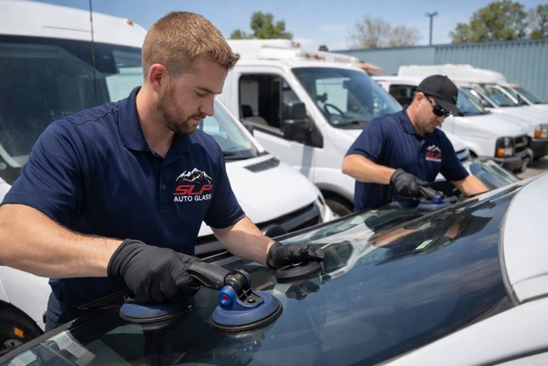 Fleet auto glass and windshield replacement by SLP Auto Glass in Lakewood and Denver CO
