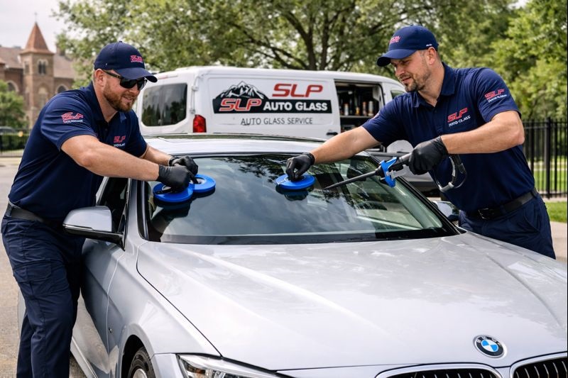 BMW windshield replacement by SLP Auto Glass with mobile service in Denver and Lakewood CO