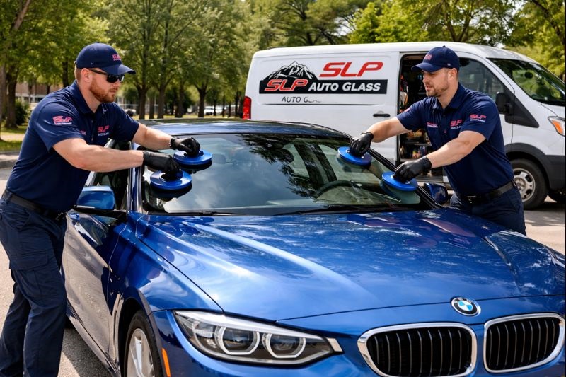 Mobile BMW windshield replacement by SLP Auto Glass in Denver and Lakewood CO