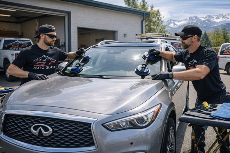 Infiniti windshield replacement performed by SLP Auto Glass technicians