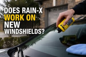 Rain X application on a new windshield for SLP Autoglass