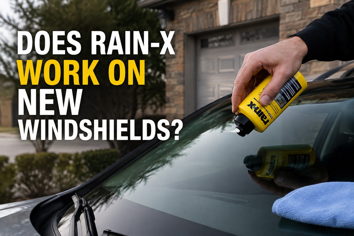 Rain X application on a new windshield for SLP Autoglass