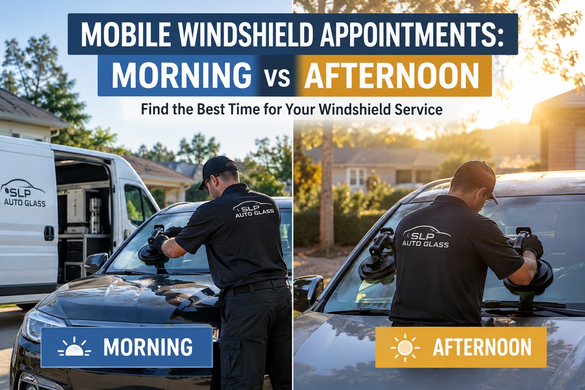 SLP Auto Glass mobile windshield appointments morning vs afternoon